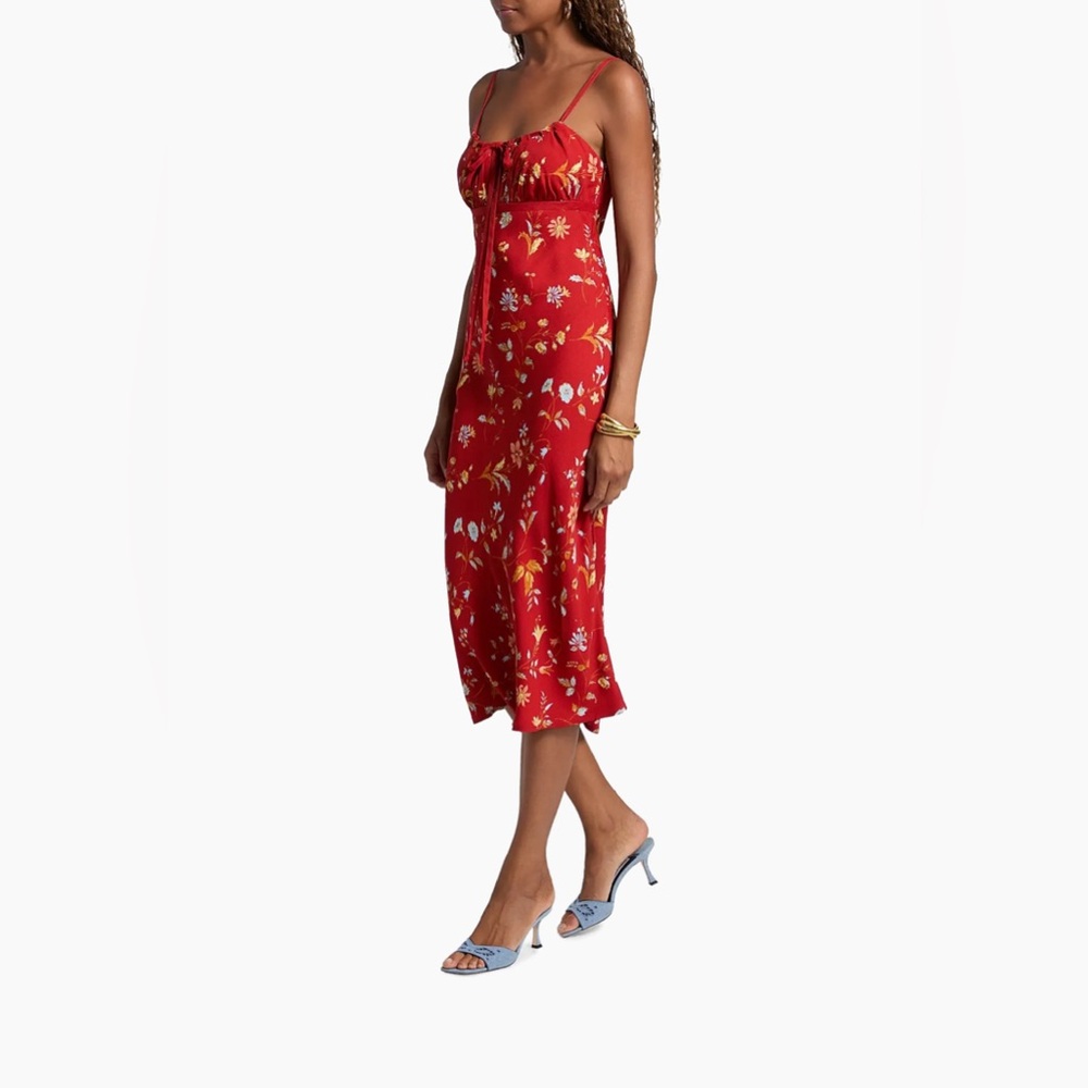 Reformation Camira Crepe Midi-Dress size 6